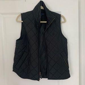Ralph Lauren black puffer vest, light wear, zipper pocket vest